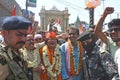 Election procession in Burdwan in support of BJP candidate for Bardhaman Purba Lok Sabha Constituency.