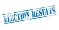 Election results blue stamp Royalty Free Stock Photo