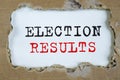 Election results inscription. Polls recap. Voting overview Royalty Free Stock Photo