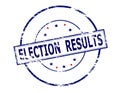 Stamp with text Election results Royalty Free Stock Photo