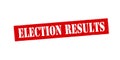 Stamp with text Election results Royalty Free Stock Photo