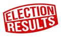 Election results sign or stamp Royalty Free Stock Photo