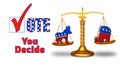 Election Scales of Justice Vote Decision Royalty Free Stock Photo