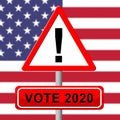 2020 Election Sign Usa Presidential Vote For Candidates - 2d Illustration