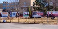 Election signs of political parties for the provincial election 2019 in Prince Edward Island Royalty Free Stock Photo