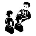 Election speak conference icon, simple style