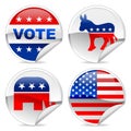 Election stickers Royalty Free Stock Photo