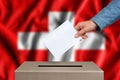 Election in Switzerland - voting at the ballot box