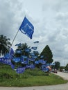 Election time - flags war between candidates. Royalty Free Stock Photo