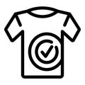 Election tshirt icon outline vector. Vote poll