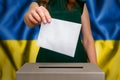 Election in Ukraine - voting at the ballot box Royalty Free Stock Photo