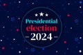 Election in the United States of America, banner design in blue and red color