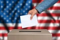 Election in United States of America - voting at the ballot box Royalty Free Stock Photo