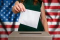 Election in USA - voting at the ballot box Royalty Free Stock Photo