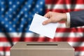 Election in United States of America - voting at the ballot box Royalty Free Stock Photo