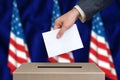 Election in United States of America - voting at the ballot box Royalty Free Stock Photo