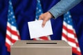 Election in United States of America - voting at the ballot box