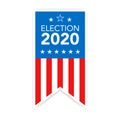 Election in USA banner. Presidential campaign poster. Voting day in America 2020. Hanging banner in american style. Stars and