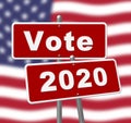 2020 Election Usa Presidential Vote For Candidate - 2d Illustration