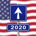 2020 Election Usa Presidential Vote For Candidates Sign - 3d Illustration