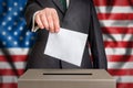 Election in USA - voting at the ballot box Royalty Free Stock Photo