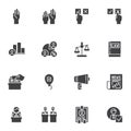 Election vote vector icons set Royalty Free Stock Photo