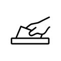 Election voting icon vector. Isolated contour symbol illustration