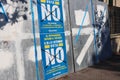 Election wall posters for Italian Costitutional Referendum on september 20-21, 2020 concerning the reduction of the number of parl