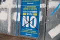 Election wall posters for Italian Costitutional Referendum on september 20-21, 2020 concerning the reduction of the number of parl Royalty Free Stock Photo