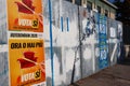 Election wall posters for Italian Costitutional Referendum on september 20-21, 2020 concerning the reduction of the number of parl