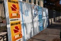 Election wall posters for Italian Costitutional Referendum on september 20-21, 2020 concerning the reduction of the number of parl