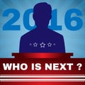 Election 2016 Who is Next President Banner Royalty Free Stock Photo
