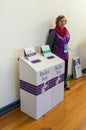 Election workers at an Australian polling booth.