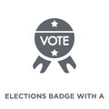 Elections badge with a star icon from Political collection.