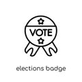 Elections badge with a star icon from Political collection.