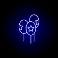 Elections balloons icon in neon style. Signs and symbols can be used for web, logo, mobile app, UI, UX Royalty Free Stock Photo