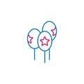 Elections, balloons outline colored icon. Can be used for web, logo, mobile app, UI, UX Royalty Free Stock Photo