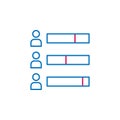 Elections, bar chart outline colored icon. Can be used for web, logo, mobile app, UI, UX