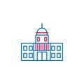 Elections, capitol outline colored icon. Can be used for web, logo, mobile app, UI, UX