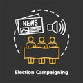 Elections chalk concept icon. Election campaigning idea. Political presidential race, propaganda. Electorate marketing