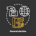 Elections chalk concept icon. General election idea. Voting, choosing from political candidates, parties. Referendum