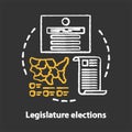 Elections chalk concept icon. Legislature elections idea. Electorate choosing new congress, law maker part of state