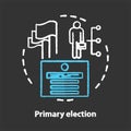 Elections chalk concept icon. Primary election, ballot idea. Electorate choosing new representers of government