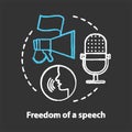 Elections chalk concept icon. Propaganda spreading. Freedom of speech idea. Expressing opinions, thoughts freely Royalty Free Stock Photo