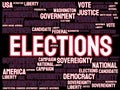 Elections - Covid-19 - Image, Illustration with words related to the corona virus Royalty Free Stock Photo