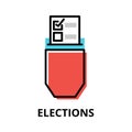 Elections icon concept, politics collection