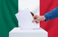 Elections, Mexico. Election concept. Mexico flag on background. People's choice Royalty Free Stock Photo