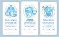 Elections onboarding mobile app page screen with linear concepts. Election program, political debate. Three walkthrough