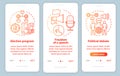 Elections onboarding mobile app page screen vector template. Election program, political debate. Walkthrough website