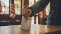 elections of president and deputy ballot. selective focus.